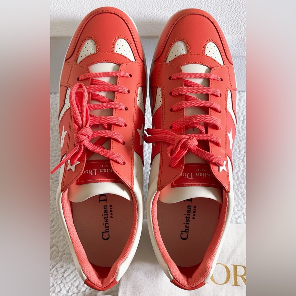 Christian Dior Women's Dior Star Low-Top Leather Sneakers - Picture 15 of 16